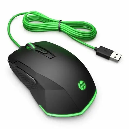 Mouse HP Pavilion 200 Black Green Gaming With cable GamersLiveForGaming GamersLiveForGaming