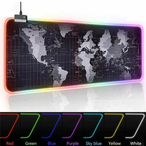 Dragon RGB Gaming Mouse Pad World Map GamersLiveForGaming GamersLiveForGaming