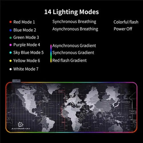 Dragon RGB Gaming Mouse Pad World Map GamersLiveForGaming GamersLiveForGaming