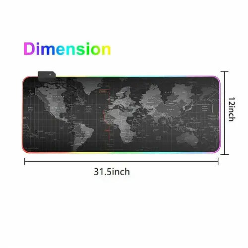Dragon RGB Gaming Mouse Pad World Map GamersLiveForGaming GamersLiveForGaming