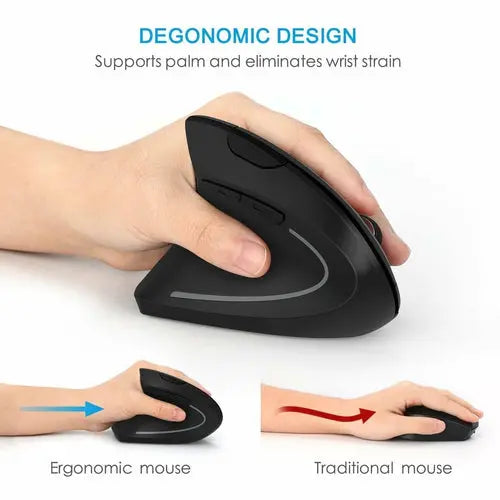 2.4G Wireless Ergonomic Vertical Mouse GamersLiveForGaming GamersLiveForGaming