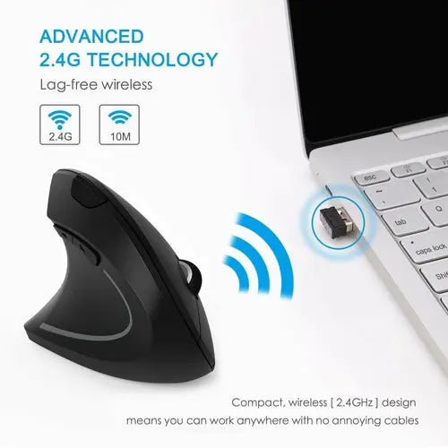 2.4G Wireless Ergonomic Vertical Mouse GamersLiveForGaming GamersLiveForGaming