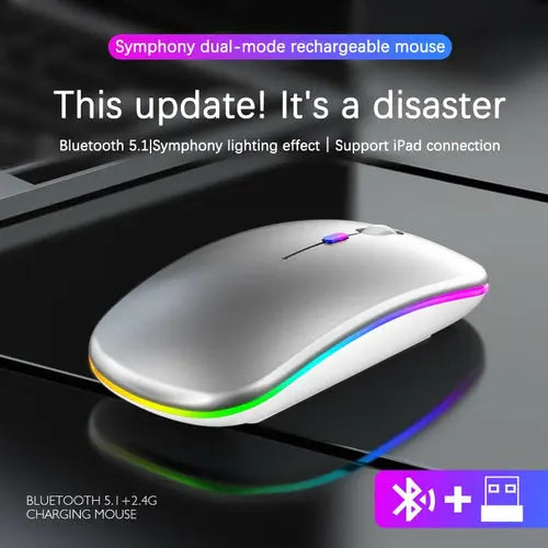 RGB Wireless Bluetooth Mouse GamersLiveForGaming GamersLiveForGaming