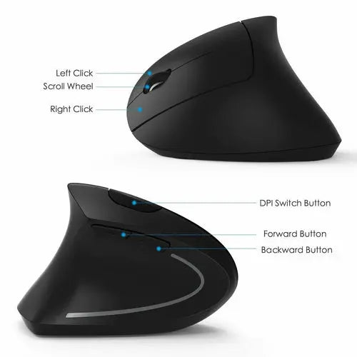2.4G Wireless Ergonomic Vertical Mouse GamersLiveForGaming GamersLiveForGaming