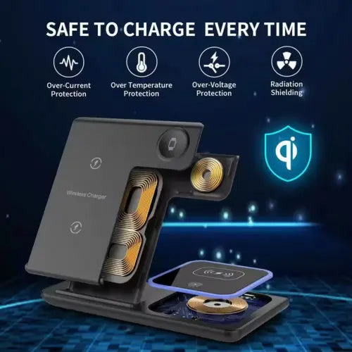 Foldable 3 In 1 Fast 15w QI Wireless Charging Station GamersLiveForGaming GamersLiveForGaming