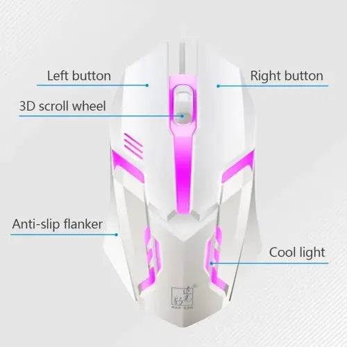 Ninja Dragons White Knight Gaming Keyboard and Mouse Set GamersLiveForGaming GamersLiveForGaming