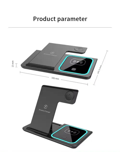 Foldable 3 In 1 Fast 15w QI Wireless Charging Station GamersLiveForGaming GamersLiveForGaming