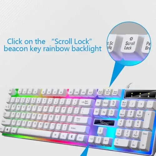Ninja Dragons White Knight Gaming Keyboard and Mouse Set GamersLiveForGaming GamersLiveForGaming