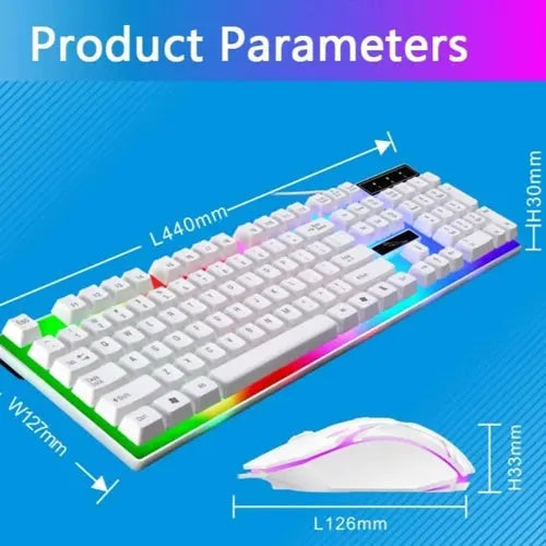 Ninja Dragons White Knight Gaming Keyboard and Mouse Set GamersLiveForGaming GamersLiveForGaming