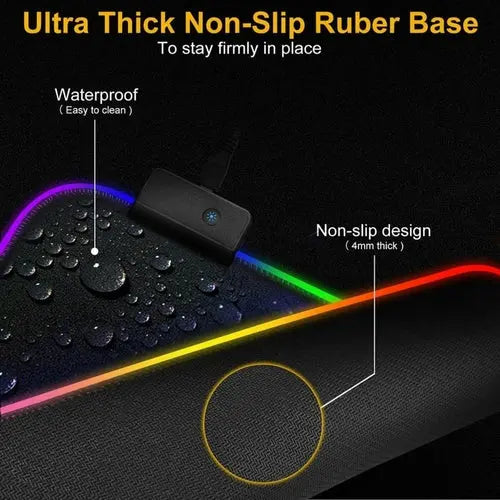 Ninja Dragons RGB Gaming 1 Touch Light Up Mouse Pad - Large Size GamersLiveForGaming GamersLiveForGaming