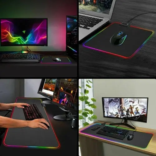 Ninja Dragons RGB Gaming 1 Touch Light Up Mouse Pad - Large Size GamersLiveForGaming GamersLiveForGaming