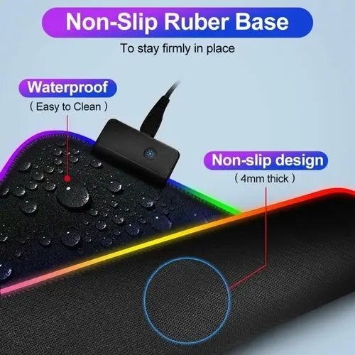 Ninja Dragons RGB Gaming 1 Touch Light Up Mouse Pad - Large Size GamersLiveForGaming GamersLiveForGaming